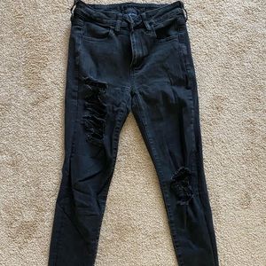 High rise Ripped Jeggings